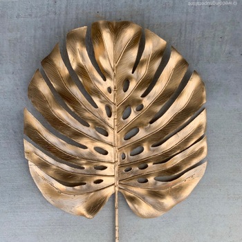 60cm Monstera Split Leaf Philo - Metallic Gold