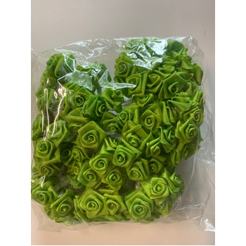Ribbon Roses - Green - 144/pk