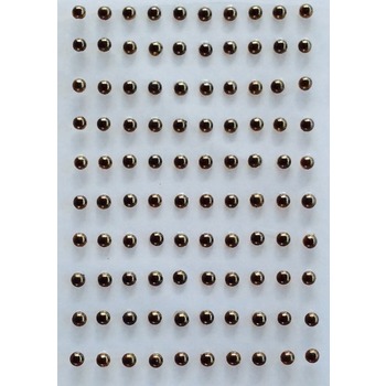 3mm Stick On-Pearls - Bronze