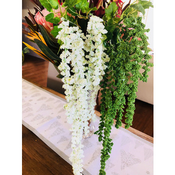 100cm White Weeping Greenery Branch Amaranthus Tails