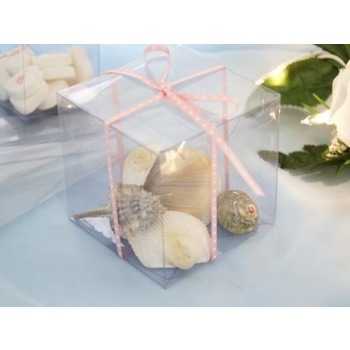 40pc - 7.5cm CLEAR Cup Cake Sized Favor Box