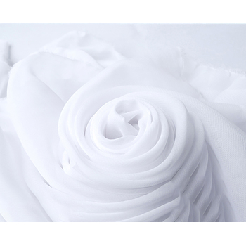 High Quality Chiffon Fabric Roll 140cm x 18m White