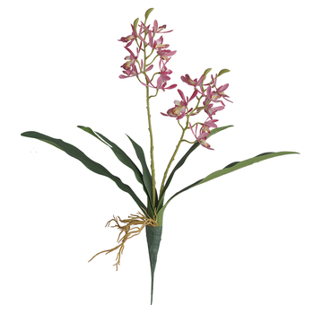 45cm Orchid Flower with Roots - Pink