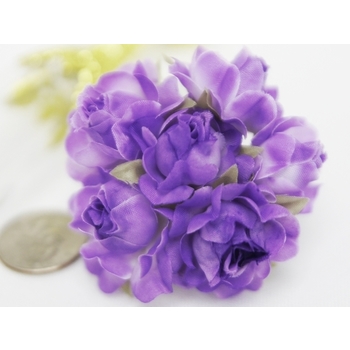 72 x Semi-Bloomed Craft Roses - purple