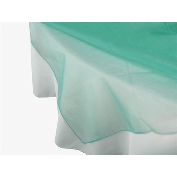 Square Overlay 182cm (Organza) - Turquoise CLEARANCE
