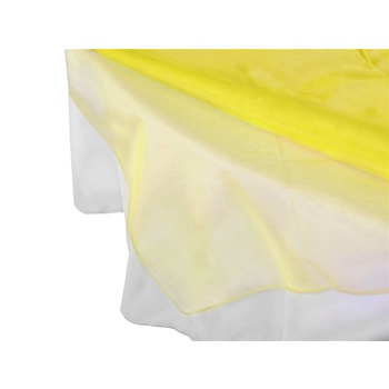 Square Overlay 182cm (Organza) - Yellow CLEARANCE