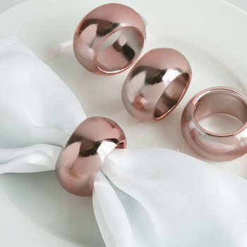 Acrylic Rose Gold Napkin Rings