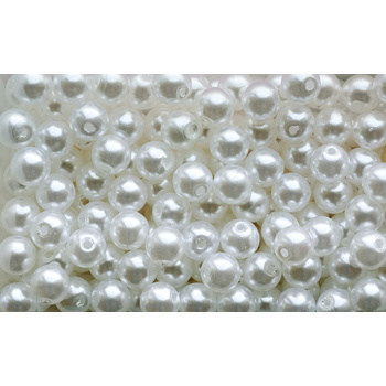 500gms 12mm White Pearl Beads