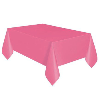 137x275cm Fuchsia Plastic Party Tablecloth