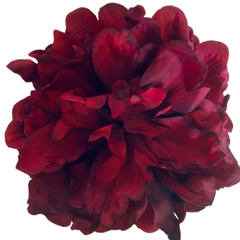 14cm Peony Flower Head - Dark Red