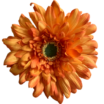 15cm Gerbera Flower Head - Orange
