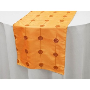 Taffeta & Sequin Sequin  Table Runner - Orange