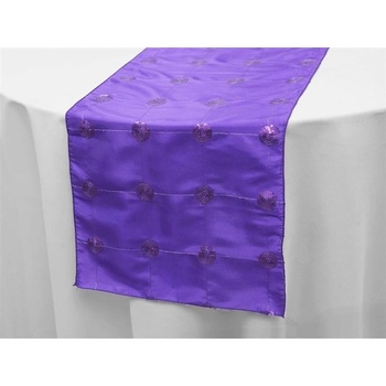 Taffeta & Sequin  Sequin  Table Runner - Purple