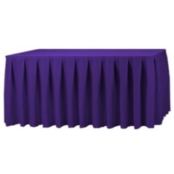 Table Skirting Polyester 4.3m - Purple