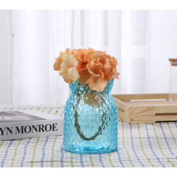 16cm Glass Vase/ Jar - Blue