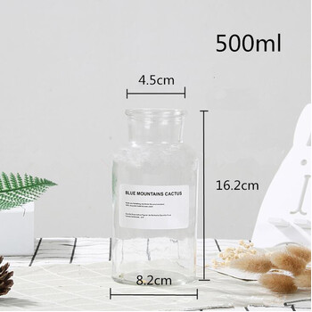 500ml Wide Neck Apothecary Jar/Bottle - Clear Glass