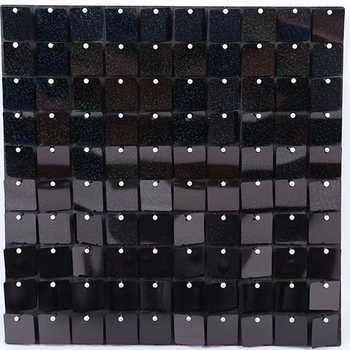 BLACK Sequin Holographic Shimmer Panel Backdrop Wall/Curtain 