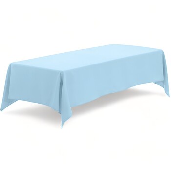 152x320cm Polyester Tablecloth - Blue Trestle