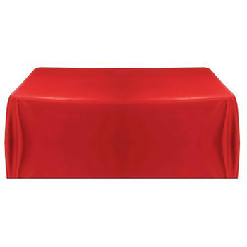 152x320cm Polyester Tablecloth - Red Trestle 