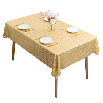 130x205cm Sequin Tablecloth - Gold