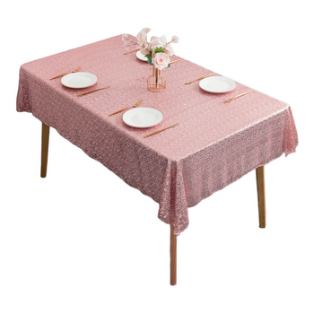 130x260cm Sequin Tablecloth - Rose Gold