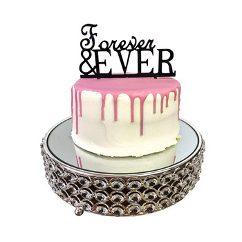 Black - FOREVER & EVER Acrylic Cake Topper