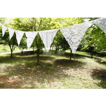 White Lace Bunting Banner - 3m