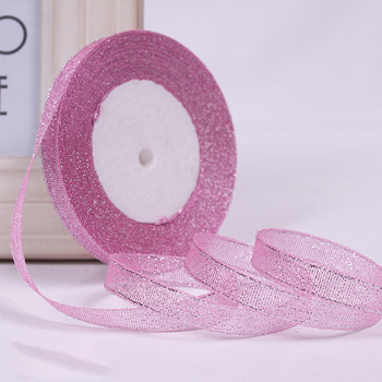 1.0cm Pink Glitter Ribbon - 25m