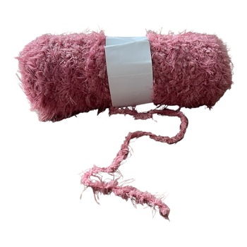 60m Soft Chenille Eyelash Yarn - Dusty Pink