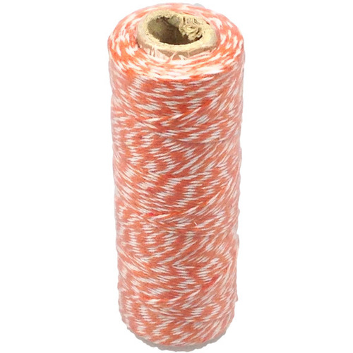 Large View 12ply Bakers Twine 100yd - White and Orange
