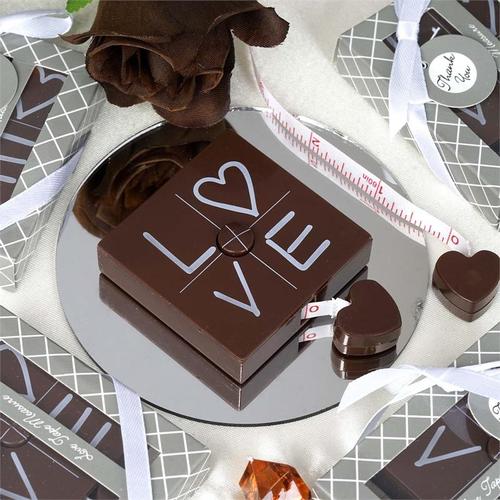 Large View Measuring Tape Favor - Love - Chocolate