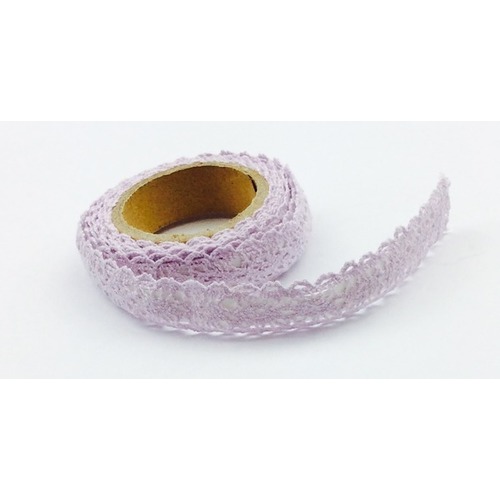 Large View 15mm Lavender Crochet Tape - 1.8m