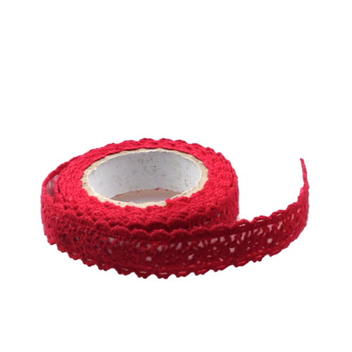 Large View 15mm Red Crochet Tape - 1.8m