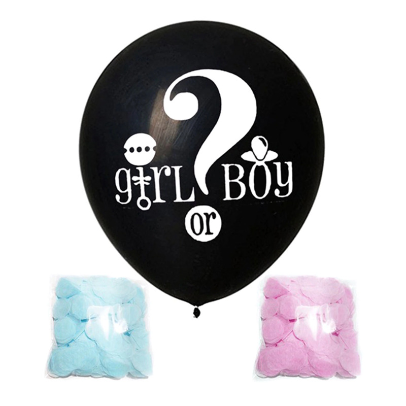 10 pcs - 30cm Black Gender Reveal Baby Shower Balloon