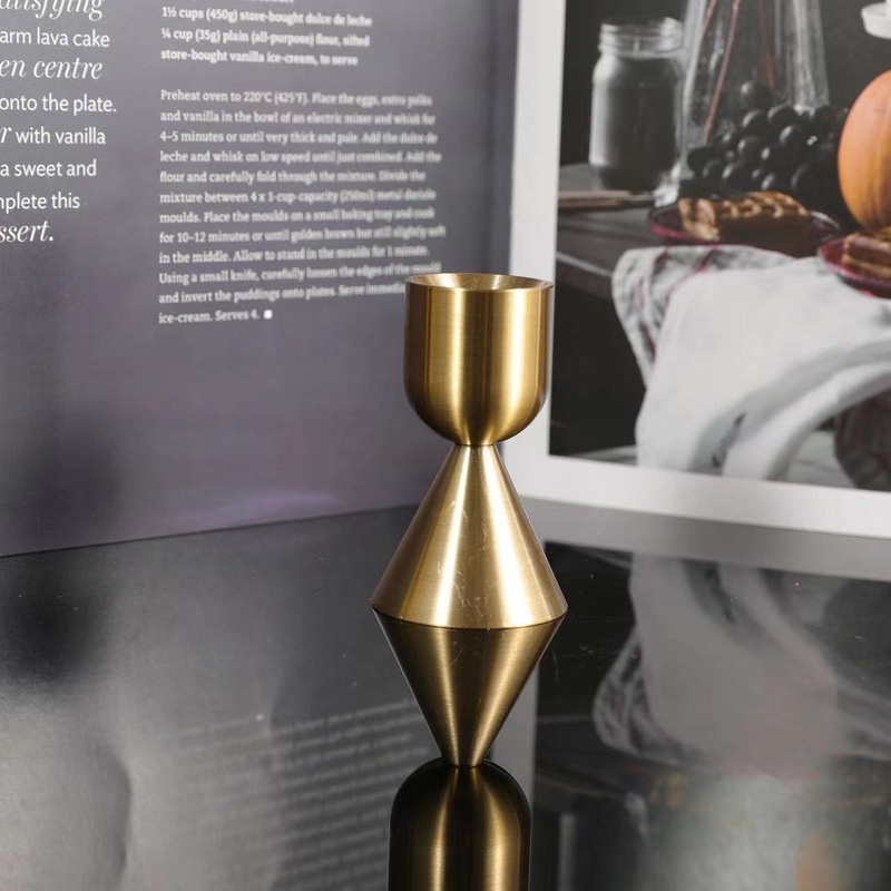 3pc Set of Gold Taper Candlestick Holders