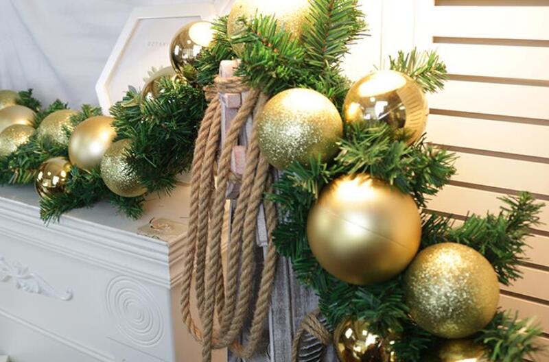 260cm Christmas Garland/Runner Gold