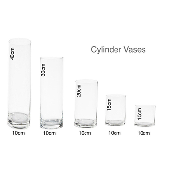 thumb_10cmD x 15cmH - Cylinder Vase -  Glass