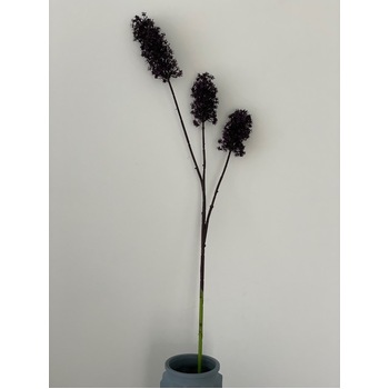 thumb_85cm Flowering Reed - 3 Head -  Eggplant