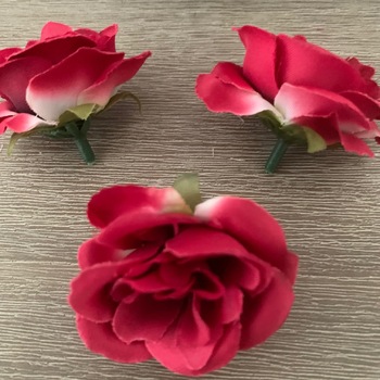 thumb_4cm Small Rose Flower Head - Red