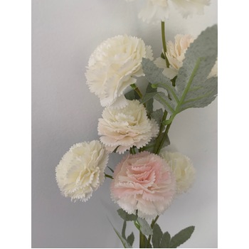 thumb_74cm 7 Head Carnation Stem - White - SECONDS 