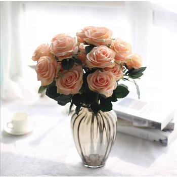 thumb_47cm - Deluxe 10 Head Rose Bush - Soft Pink/champage