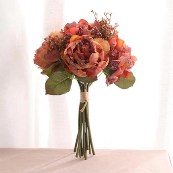 thumb_Autumn Tones Peony and Hydrangea Dried Effect Bouquet