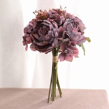 thumb_Purple Tones Peony and Hydrangea Dried Effect Bouquet