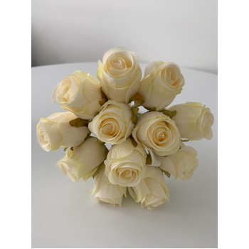 thumb_Cream - 12 Head Silk Rose Bouquet
