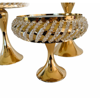 thumb_3pc Set Large Silver Mirror Top Cake Stands