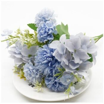 thumb_Blue Mixed Hydrangea/Carnation - Filler Bunch