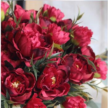 thumb_8 Head Small Deep Red Peony Filler Flower Bunch