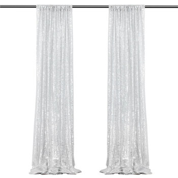 thumb_2pc Set Sequin Backdrop Curtains 60x245cm - Silver