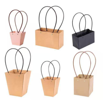 thumb_White/Black Flower Carry Bag - Rectangle Large