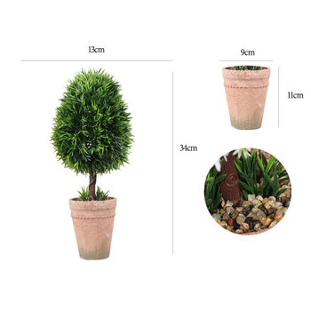 thumb_34cm High Potted Topiary Tree - Green
